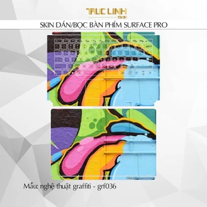 Bộ skin dán phím Surface Pro 3, 4, 5, 6, 7, 8, 9, X, Go... mẫu nghệ thuật graffiti - grf036