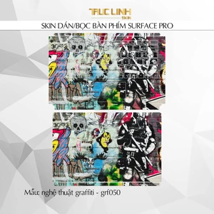 Bộ skin dán phím Surface Pro 3, 4, 5, 6, 7, 8, 9, X, Go... mẫu nghệ thuật graffiti - grf050