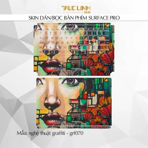 Bộ skin dán phím Surface Pro 3, 4, 5, 6, 7, 8, 9, X, Go... mẫu nghệ thuật graffiti - grf070