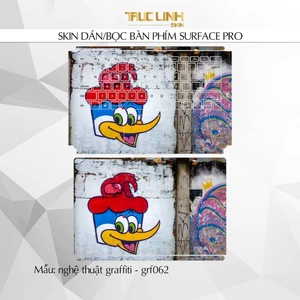 Bộ skin dán phím Surface Pro 3, 4, 5, 6, 7, 8, 9, X, Go... mẫu nghệ thuật graffiti - grf062