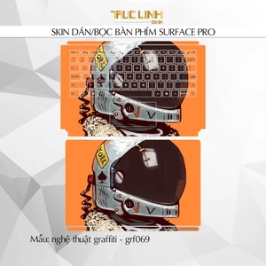 Bộ skin dán phím Surface Pro 3, 4, 5, 6, 7, 8, 9, X, Go... mẫu nghệ thuật graffiti - grf069
