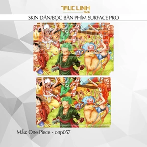 Bộ skin dán phím Surface Pro 3, 4, 5, 6, 7, 8, 9, X, Go... mẫu One Piece - onp057