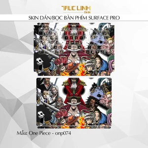 Bộ skin dán phím Surface Pro 3, 4, 5, 6, 7, 8, 9, X, Go... mẫu One Piece - onp074