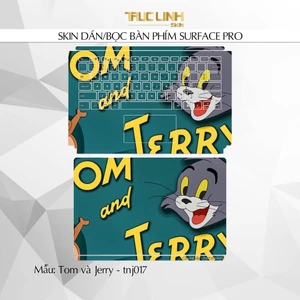 Bộ skin dán phím Surface Pro 3, 4, 5, 6, 7, 8, 9, X, Go... mẫu Tom và Jerry - tnj017