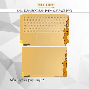 Bộ skin dán phím Surface Pro 3, 4, 5, 6, 7, 8, 9, X, Go... mẫu Tom và Jerry - tnj012