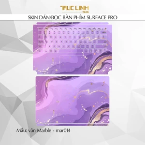 Bộ skin dán phím Surface Pro 3, 4, 5, 6, 7, 8, 9, X, Go... mẫu vân Marble - mar014
