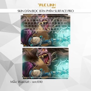 Bộ skin dán phím Surface Pro 3, 4, 5, 6, 7, 8, 9, X, Go... mẫu Warcraft - wrcf010