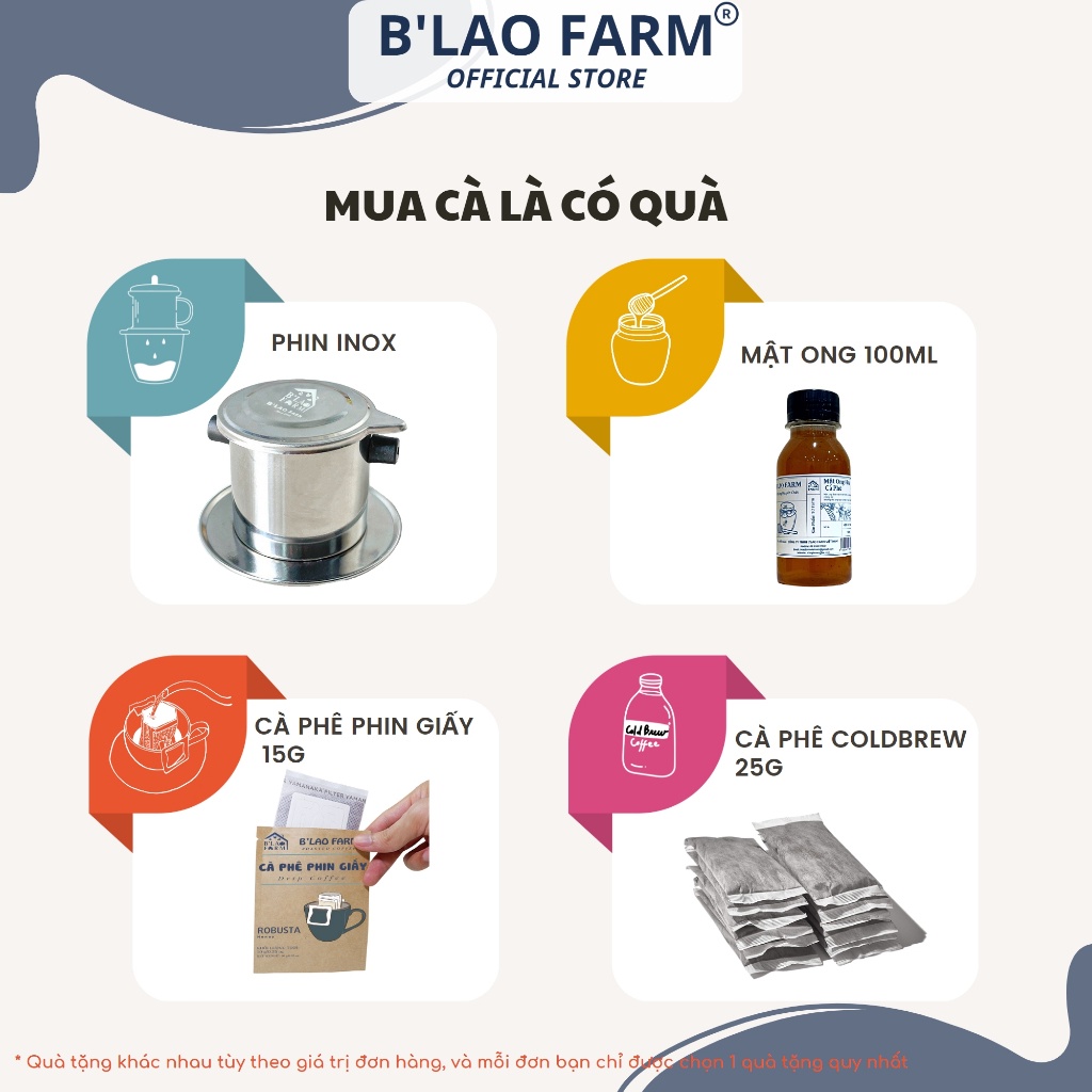 Ảnh Cà phê ROBUSTA HONEY CAO CẤP B'Lao Farm rang mộc nguyên chất đắng đậm hậu vị ngọt thơm trái cây túi 250g/500g 3