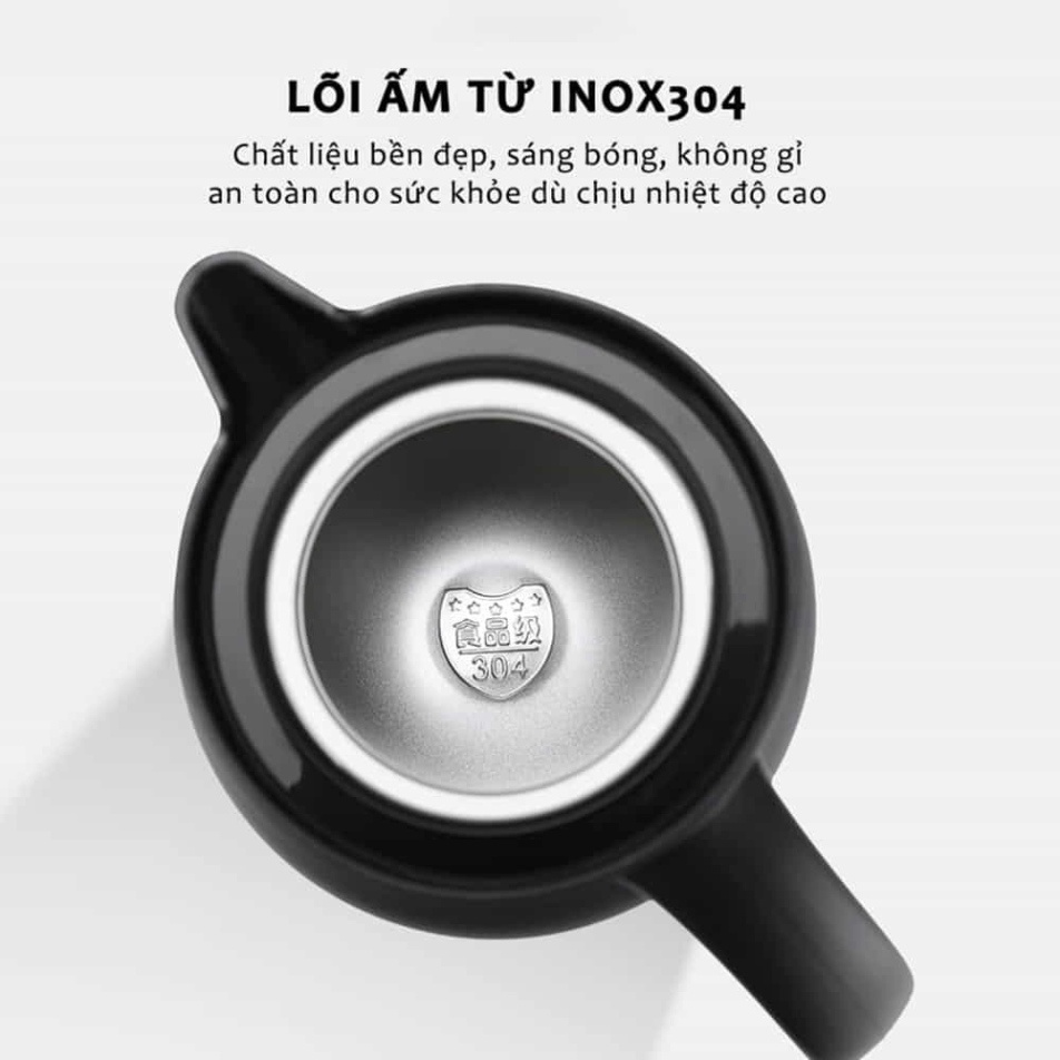 Ấm Pha Trà Giữ Nhiệt Có Lõi Lọc Trà, Bình Siêu Tốc Chất Liệu Inox 316 2 Lớp Cách Nhiệt Dung Tích 1000ml