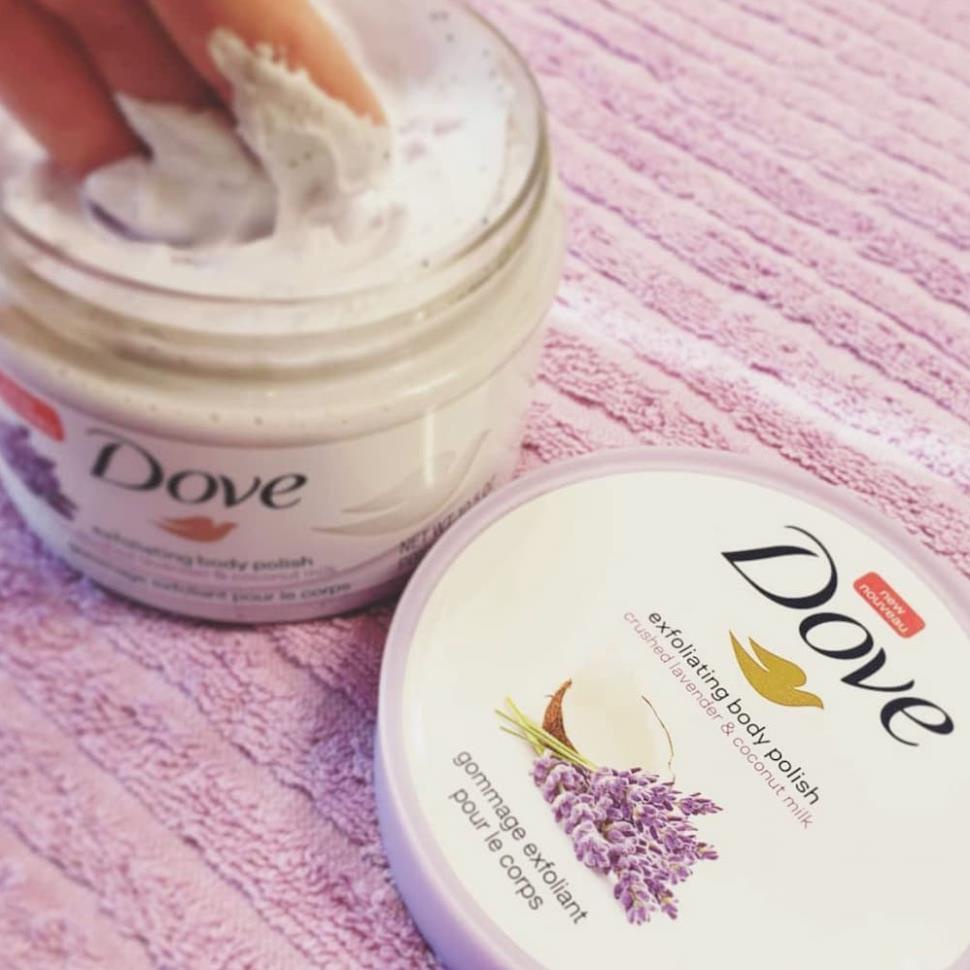 Tẩy Tế Bào Chết Dove Exfoliating Body Polish Scrub Tẩy Da Chết Dưỡng ẩm Toàn Thân 298g Doris