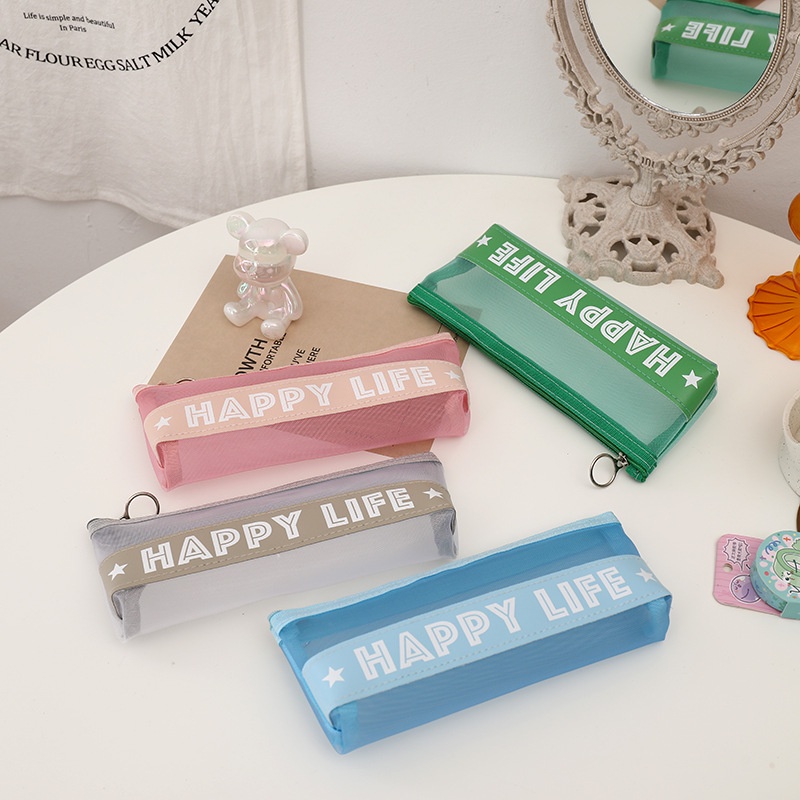 Hộp Bút Lưới Happy Life - Bách hoá Thỏ Hồng