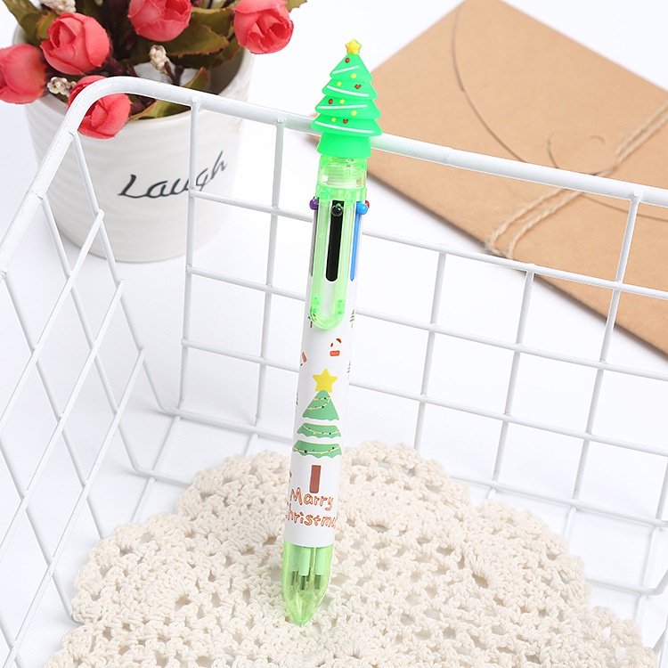 3 Bút Bi Bấm 6 Ngòi Merry Christmas