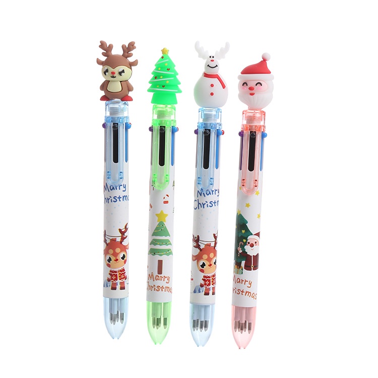 3 Bút Bi Bấm 6 Ngòi Merry Christmas