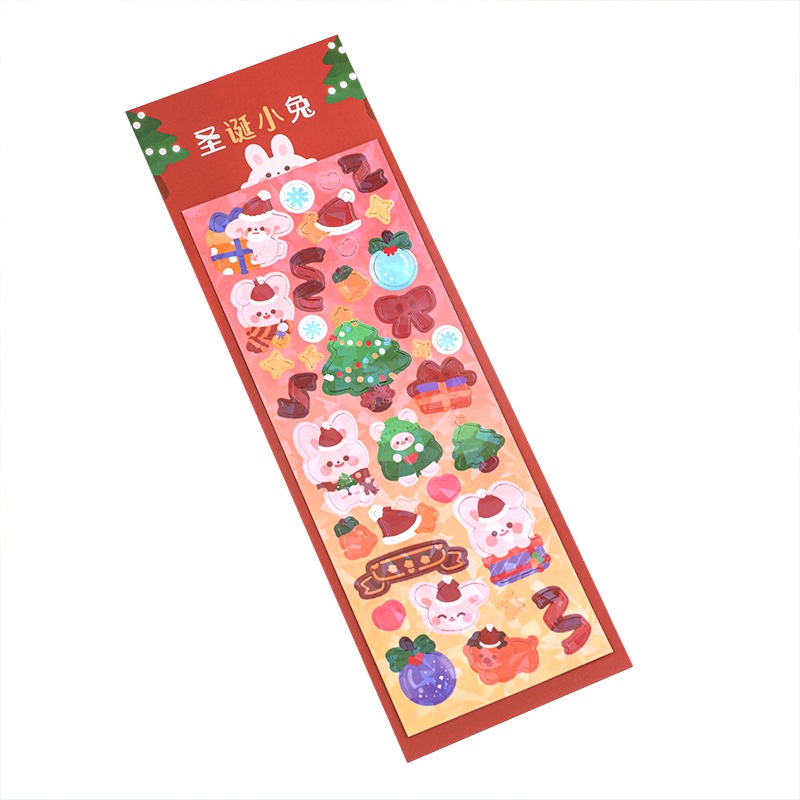 3 Sticker Nhãn Dán Noel Óng Ánh
