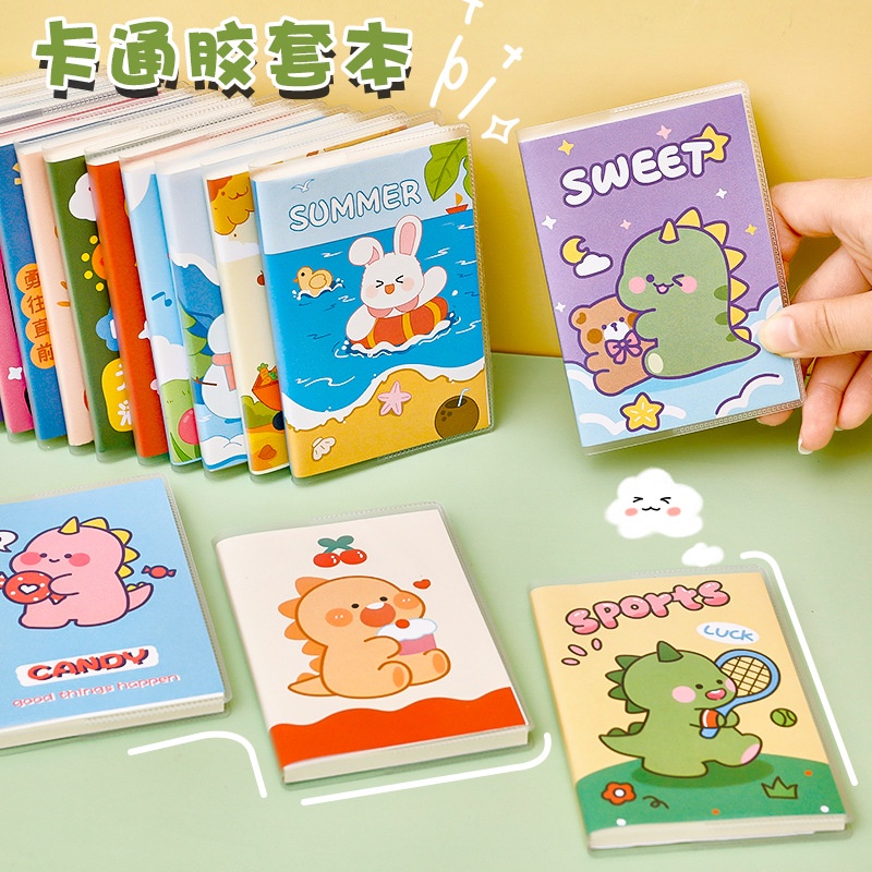 3 Tập Vở A7 64 Trang Hoạt Hình Bìa Nhựa Cute