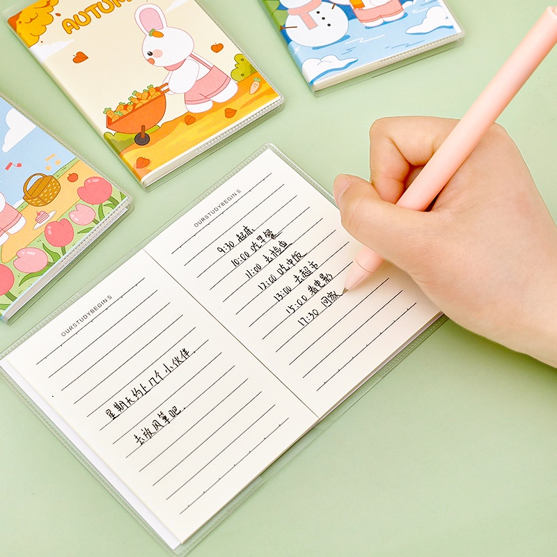3 Tập Vở A7 64 Trang Hoạt Hình Bìa Nhựa Cute
