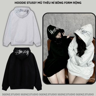 Áo Hoodie Nam Nữ STUSSY SANVADIO Áo Nỉ Bông STUSSY Form Rộng Dài Tay Phối  Mũ Trùm | Shopee Việt Nam