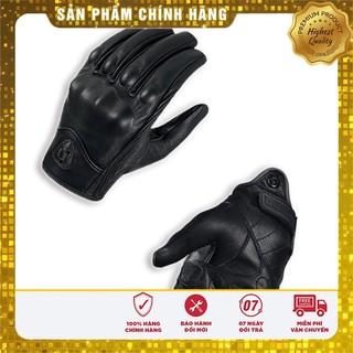 Găng tay da moto Icon màu đen