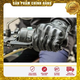 Găng tay da moto Icon màu đen