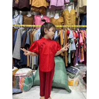 Đồ tay phồng chất liệu gấm dành cho bé gái