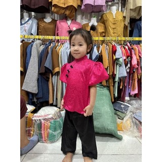 Đồ tay phồng chất liệu gấm dành cho bé gái