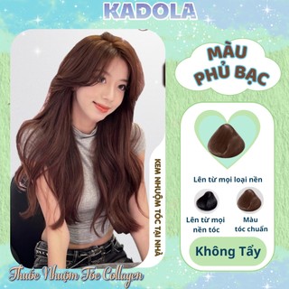 Thuốc Nhuộm Tóc Màu Phủ Bạc Không Cần Tẩy Lên Màu Tự Nhiên - Thuốc Nhuộm Tóc Kadola Siêu Dưỡng