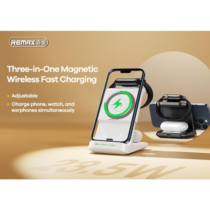 Đế Sạc Không Dây 3 in 1 Sạc Nhanh 23.5 W - Remax RP-W81 - Bảo Hành 12 ...