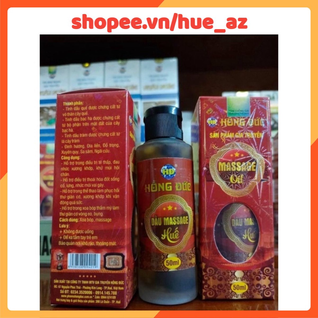 DẦU MASSAGE XOA BÓP HỒNG ĐỨC 50ML ✅[HÀNG LOẠI 1]✅