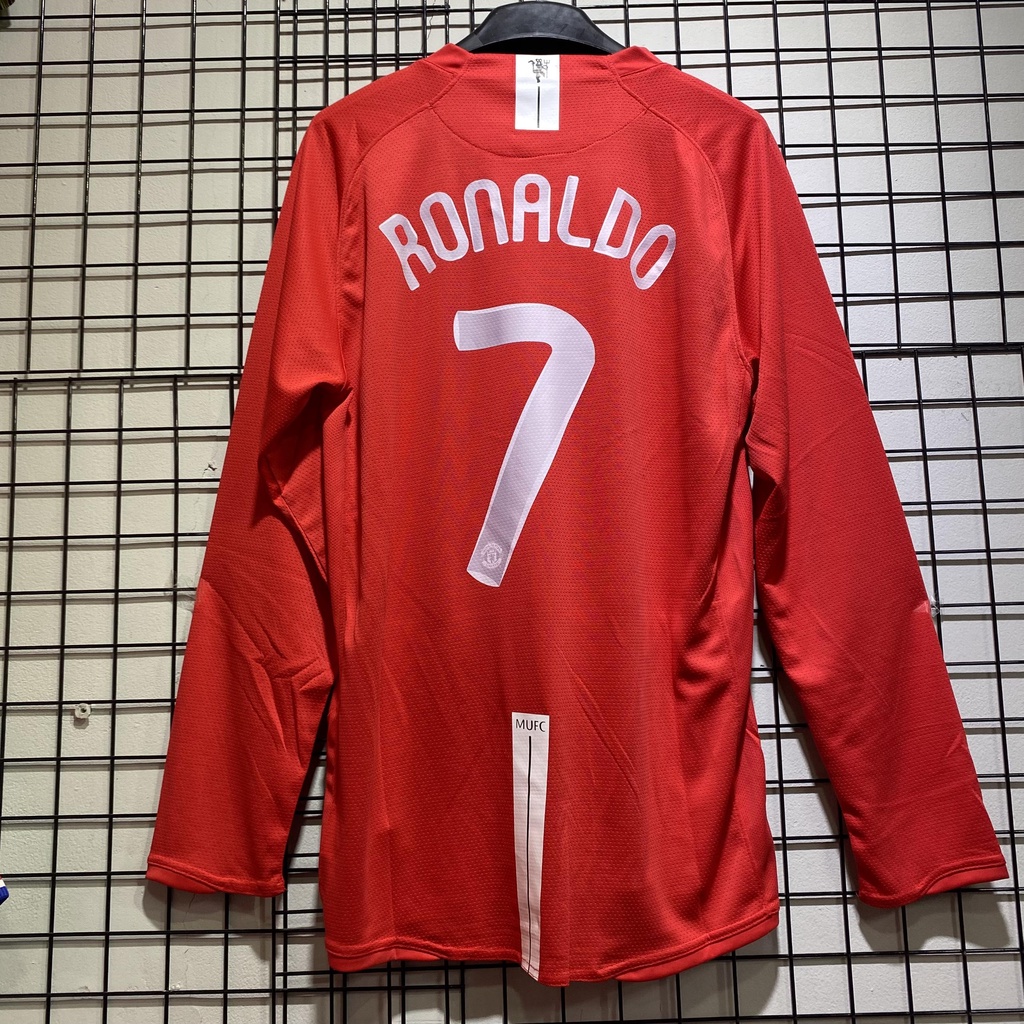 Áo bóng đá retro MU 2008 đỏ dài tay In Ronaldo-7 | Shopee Việt Nam
