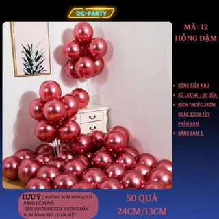 Bóng bay siêu nhũ tráng nhôm trang trí sinh nhật cưới hỏi khai trương sự kiện DC PARTY 50 quả size 24cm hoặc 13cm