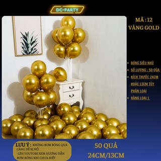 Bóng bay siêu nhũ tráng nhôm trang trí sinh nhật cưới hỏi khai trương sự kiện DC PARTY 50 quả size 24cm hoặc 13cm