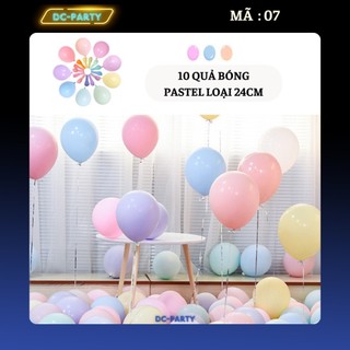 Bóng bay pastel trang trí sinh nhật cưới hỏi khai trương sự kiện đẹp xinh xắn set 10 quả 24cm DC PARTY