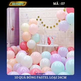Bóng bay pastel trang trí sinh nhật cưới hỏi khai trương sự kiện đẹp xinh xắn set 10 quả 24cm DC PARTY
