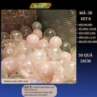 Bóng bay trộn màu trang trí sinh nhật cưới hỏi sự kiện mẫu mới xinh xắn sang trọng DC PARTY 50 quả 24cm