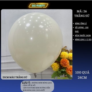 Bóng bay tông lì trang trí sự kiện sinh nhật cưới hỏi khai trương đẹp sang trọng lịch lãm DC PARTY to 24cm