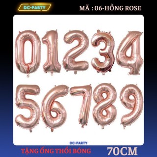 Bóng Số Tuổi DC PARTY Tráng Nhôm Cao 70cm Trang Trí Sinh Nhật kỉ Yếu Tiệc Cưới