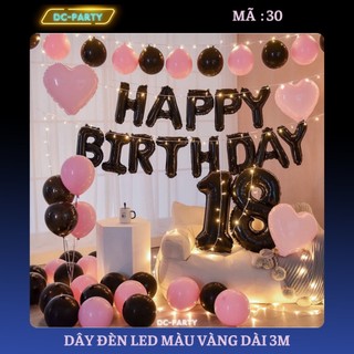 Đèn led trang trí sinh nhật cưới hỏi gói hộp quà đẹp sang trọng DC PARTY dài 3m