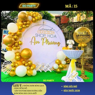 Bóng bay siêu nhũ tráng nhôm trang trí sinh nhật đám cưới sự kiện sang trọng size lớn 50cm DC PARTY