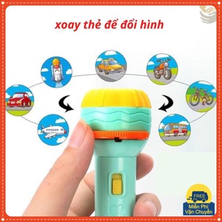 Đồ Chơi Đèn Chiếu Hình Cho Bé 3D Có Nhiều Hình Động Vật Đáng Yêu An toàn Tiện dụng bé thích thú OKAMAS
