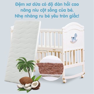Nệm Xơ Dừa Cho Cũi Tự Nhiên 100% Thoáng Khí An Toàn Cho Bé- Leli Official - Bảo Hành Bởi Mejikids