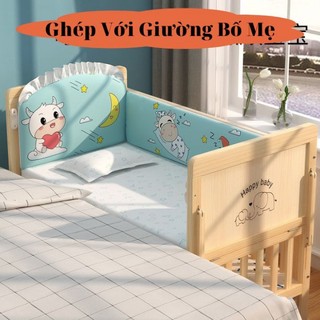 Nôi Cũi Gỗ Cho Em Bé (Quây+Màn+Đệm), Cũi Đa Năng 6 Chế Độ Tiện Lợi Cho Mẹ Và Bé- Honalife