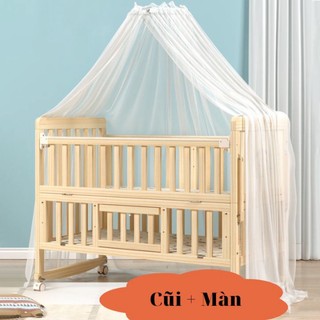 Nôi Cũi Gỗ Cho Em Bé (Quây+Màn+Đệm), Cũi Đa Năng 6 Chế Độ Tiện Lợi Cho Mẹ Và Bé- Honalife