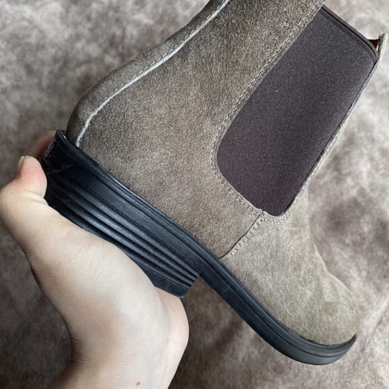 Giày chelsea boot nam da thật TEFOSS HN601 mũi tròn cá tính,trẻ trung size 38-44-Màu Nude Tan