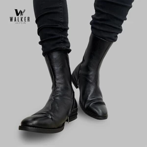 Giày boot nam WALKER 822z - WALKER SPIRAL ZIP BOOTS 822 with VEIN in BLACK