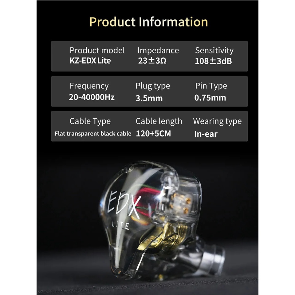[NC] Tai nghe In Ear KZ EDX LITE | NGHE TẠP | Có Mic | BigBuy360 - bigbuy360.vn