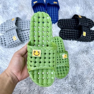 Dép đi trong nhà dép lỗ mặt cười nữ nam đi văn phòng nhà tắm chống trơn trượt