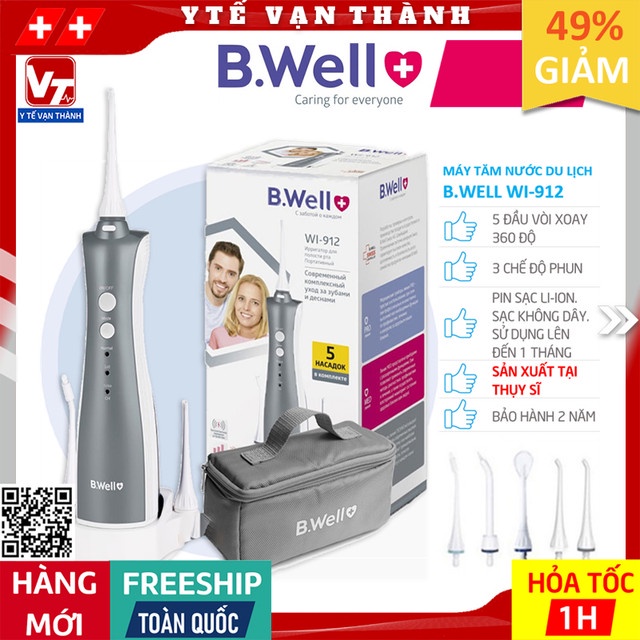 Máy Tăm Nước Cầm Tay B.Well WI-912 (Thụy Sĩ) | BẢO HÀNH 2 NĂM ( BWell ...