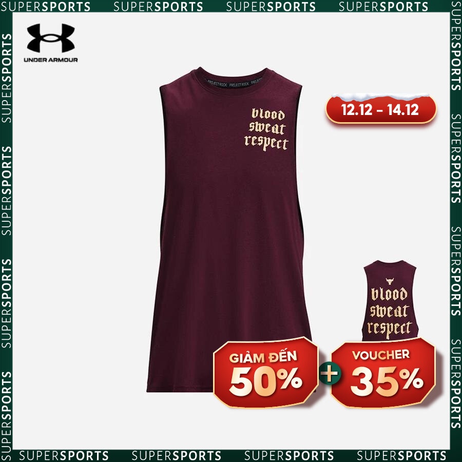 [1214.12 VOUCHER 35] Áo ba lỗ thể thao nam Under Armour Pjt Rock Lc