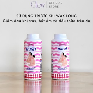Combo Sáp Wax Lông Sữa Dừa 300gr + Mỡ Trăn Hoa Nhài 10ml + Phấn Rôm 25Gr GLOW WAXING CHE TÊN