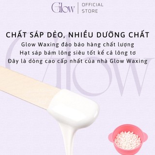 Combo Sáp Wax Lông Sữa Dừa 300gr + Mỡ Trăn Hoa Nhài 10ml + Phấn Rôm 25Gr GLOW WAXING CHE TÊN
